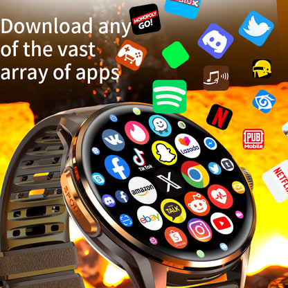 VWAR CORE4 Pro Android Smart Watch 4G/5G LTE- with IR Remote, Rotating Camera, WIFI GPS Compass