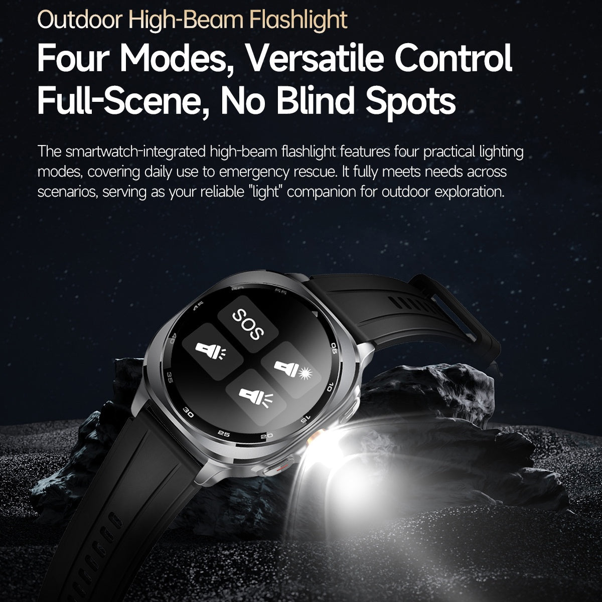 VWAR U8 Ultra Smart Watch Built-in GPS Flashlight 3ATM Waterproof for Samsung IOS