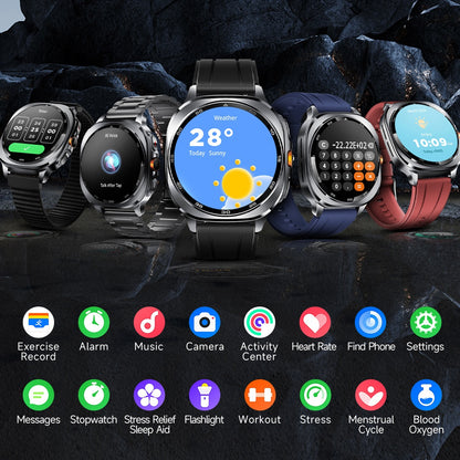 VWAR U8 Ultra Smart Watch Built-in GPS Flashlight 3ATM Waterproof for Samsung IOS