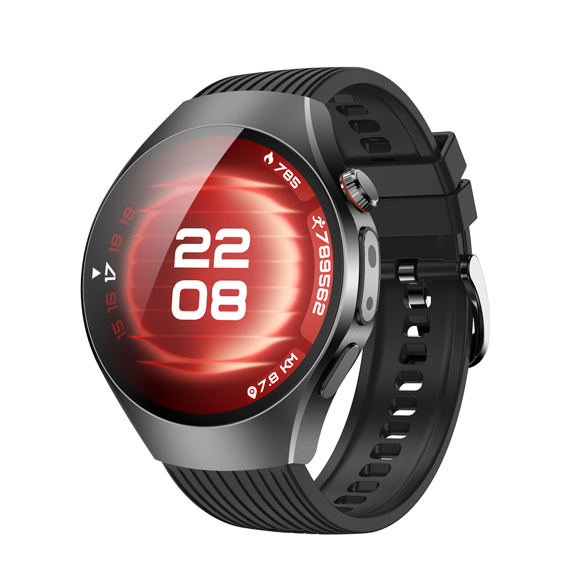 VWAR Watch 5 ECG Smart Watch for Huawei IOS-1.56" AMOLED Screen/LED Flashlight/SpO2/Stress