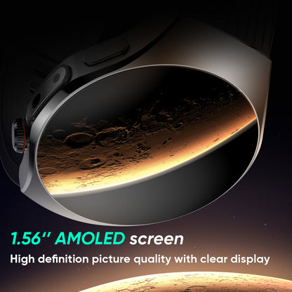 VWAR Watch 5 ECG Smart Watch for Huawei IOS-1.56" AMOLED Screen/LED Flashlight/SpO2/Stress