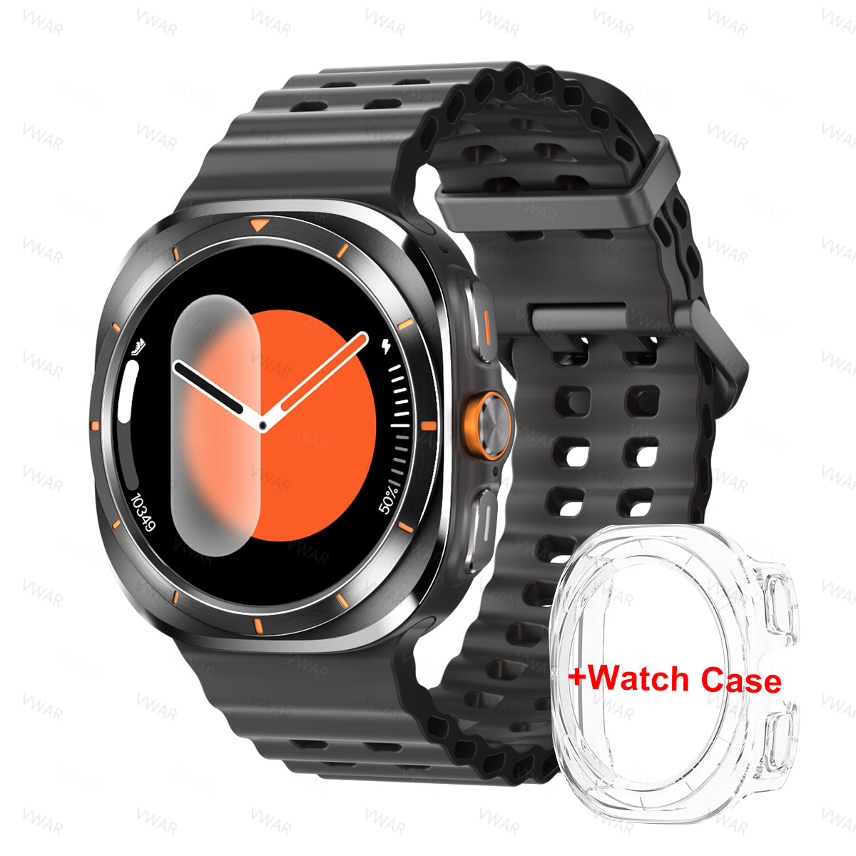 Vwar Watch 7 Ultra 47mm IP68 Waterproof Bluetooth Call Compass Smartwatch for Samsung Galaxy Android IOS