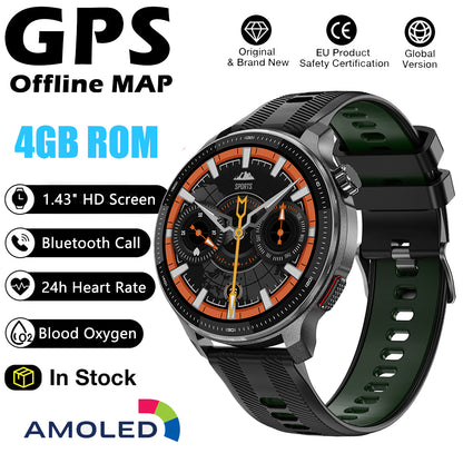 VWAR DT G6 Smart Watch GPS Offline Map, 4GB ROM, 3ATM Waterproof