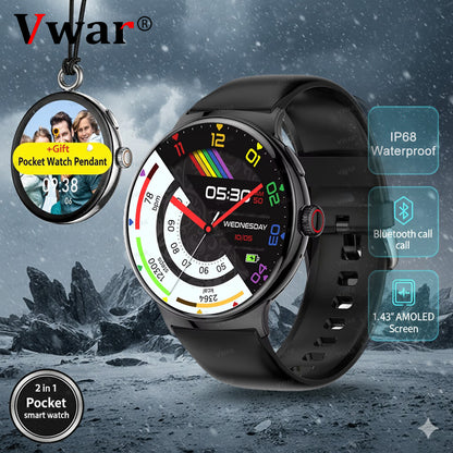 VWAR Pocket Watch and Smart Watch 2 in 1 for iPhone Google Pixel Phone
