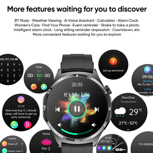 GT4 Ultra AMOLED Smart Watch ECG +PPG Bluetooth Calls Heart Rate Blood Pressure Body Temperature