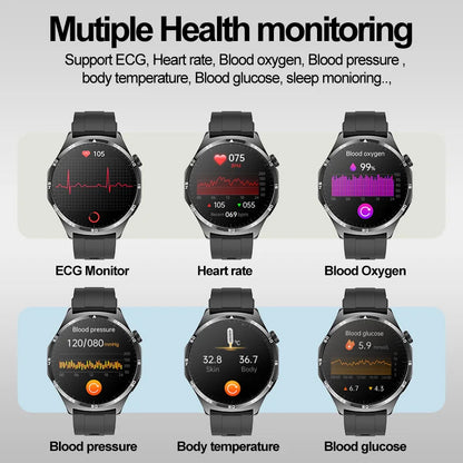 GT4 Ultra AMOLED Smart Watch ECG +PPG Bluetooth Calls Heart Rate Blood Pressure Body Temperature