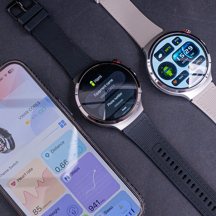 VWAR Core5 4G LTE Smart Watch- Android 13/Bluetooth Dual System, Dual Camera, 1.75" AMOLED Screen