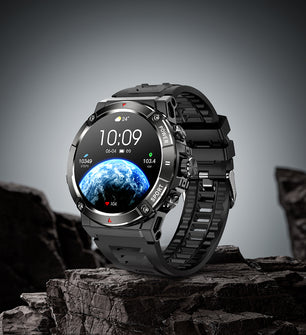 Vwar RUN 2S GPS Smartwatch Built-in GPS & Route Import 4GB ROM Altitude Barometer Compass 1.43'' AMOLED Display Bluetooth Call Military Smart Watch