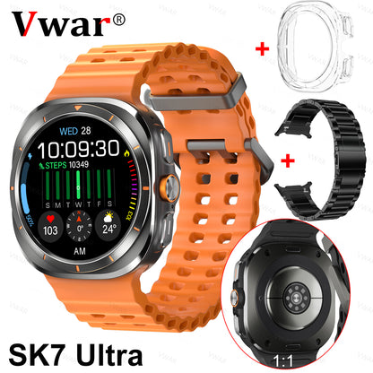 VWAR SK7 Ultra Smart Watch 1:1 47mm Real Screws Wireless Charger Bluetooth Call for Samsung IOS