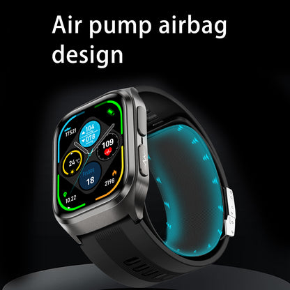 VWAR D2 Pro Medical Grade Smart Watch Air Pump Air Bag Blood Pressure Monitor ECG Non-invasive Blood Sugar Heart Rate Uric Acid Elder Watch for Huawei IOS Phone