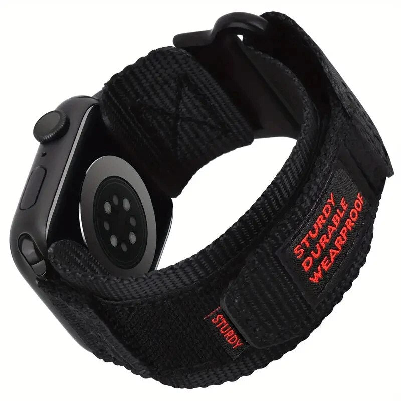 Pulseira esportiva com design trançado para Apple Watch, pulseira esportiva de nylon compatível com Apple Watch Band série 9/8/7/6/5/SE/Ultra 2 