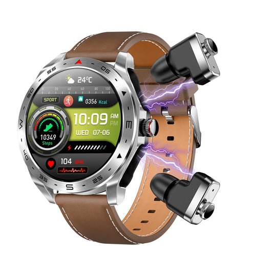 Vwar Watch Buds 2-in-1 Smart Watch with Earbuds BT Call Blood Oxygen Sleep/Heart Rate Monitor