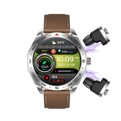 Vwar Watch Buds 2-in-1 Smart Watch with Earbuds BT Call Blood Oxygen Sleep/Heart Rate Monitor