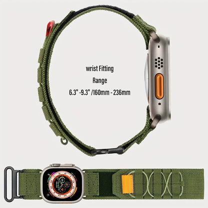 Correa deportiva alpina táctica para Apple Watch Band Series 8/7/6/5/4/ Ultra 2 49mm correa de nailon Diseño tejido 42/44/45/38/40/41MM