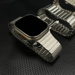 Titanium color stainless steel  band For Apple Watch Ultra 2 49mm 9 8 7 5 4 se