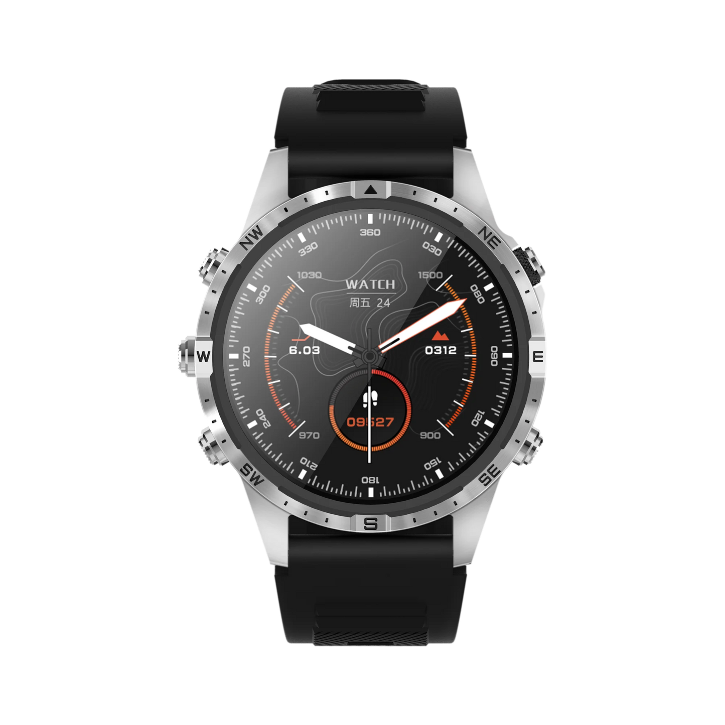 VWAR MARQ Smart Watch Compass 1.6" Screen Titanium Alloy Men Rugged Smartwatch Bluetooth Call NFC