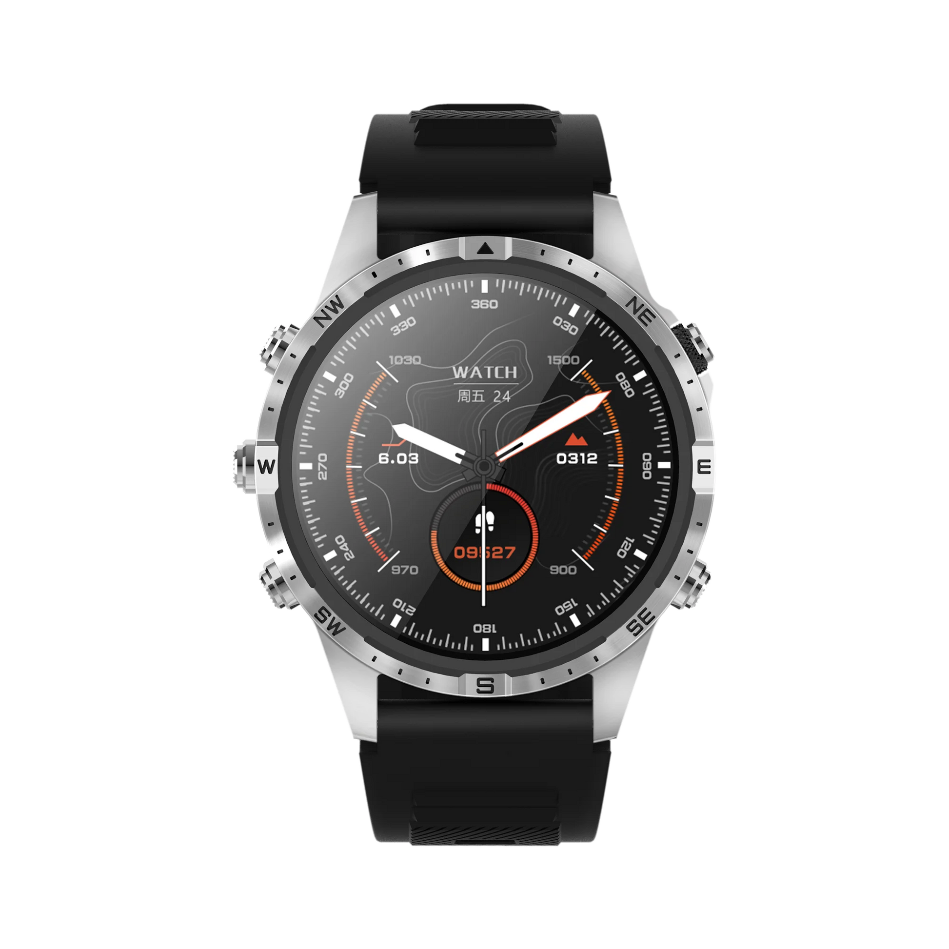 VWAR MARQ Smart Watch Compass 1.6" Screen Titanium Alloy Men Rugged Smartwatch Bluetooth Call NFC