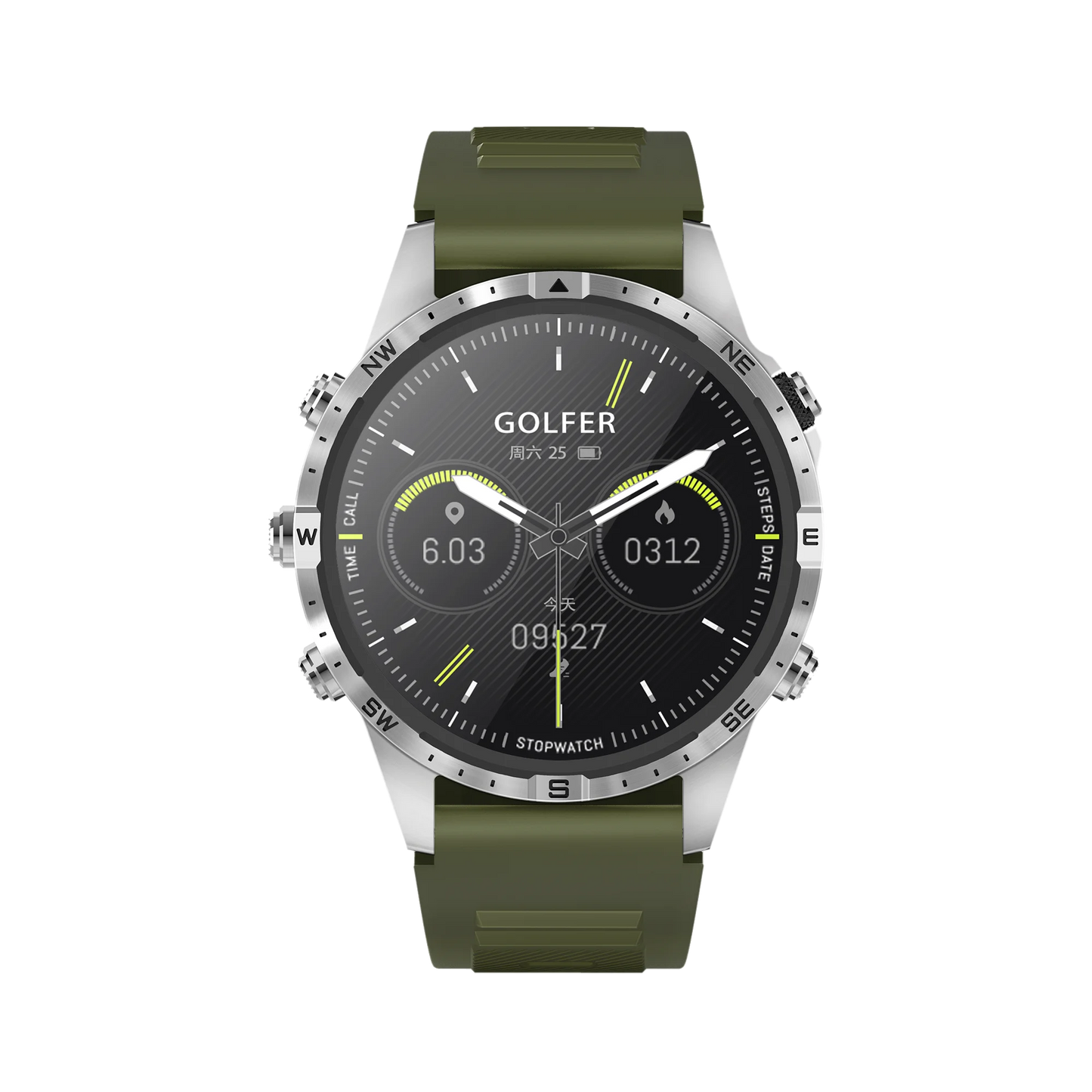 VWAR MARQ Smart Watch Compass 1.6" Screen Titanium Alloy Men Rugged Smartwatch Bluetooth Call NFC