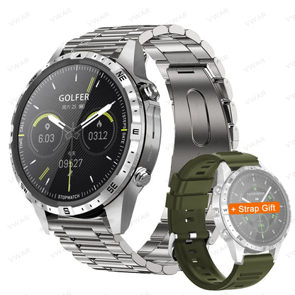 VWAR MARQ Smart Watch Compass 1.6" Screen Titanium Alloy Men Rugged Smartwatch Bluetooth Call NFC