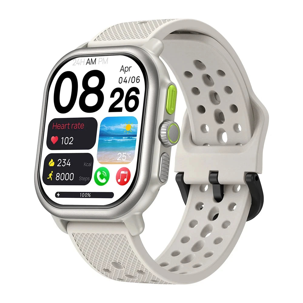 VWAR Cheetah Square GPS Smart Watch 2.06'' AMOLED Display Built-in GPS & Route Import Bluetooth Calls IP68