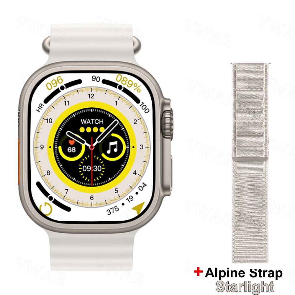 VGAR Hello Watch 3 PLUS Smart Watch Ultra 2 - Pantalla AMOLED, 4GB ROM, Cargador inalámbrico, Tamaño 1:1 49mm 