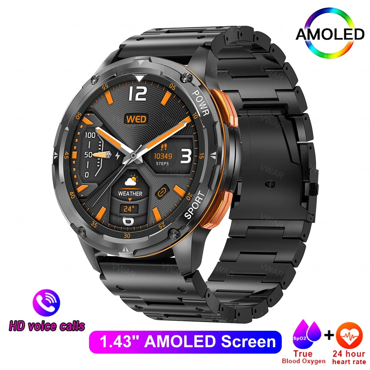 VWAR TANK T2 Military Ultra Smartwatch AMOLED AI Voice Call ip68