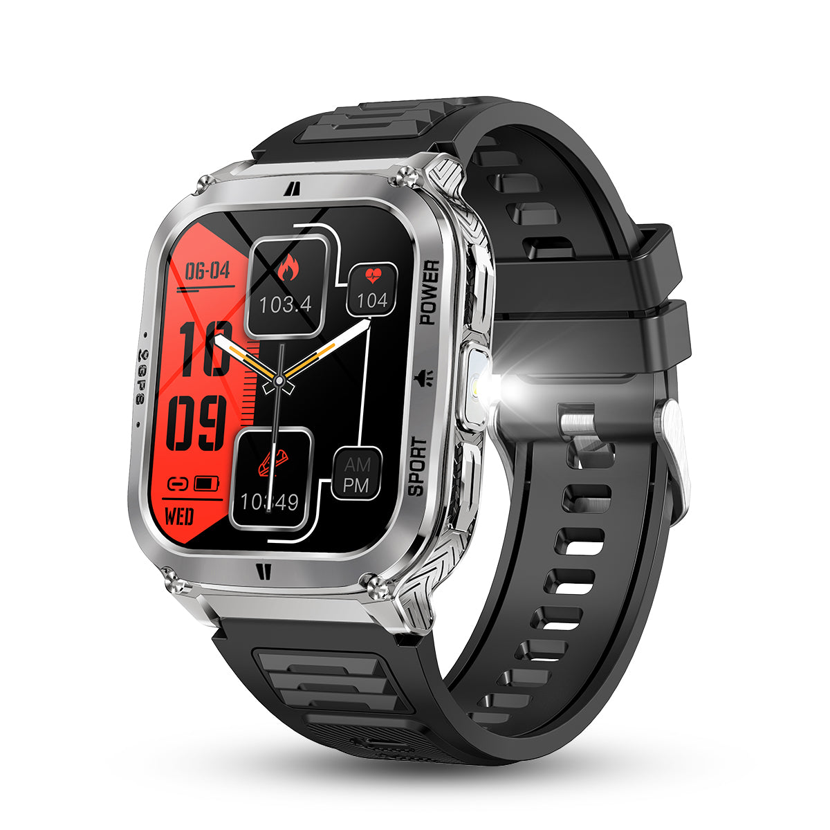VWAR NX30 Tactical Smart Watch GPS 3ATM Waterproof Heart Rate Blood Oxygen Sleep Monitor