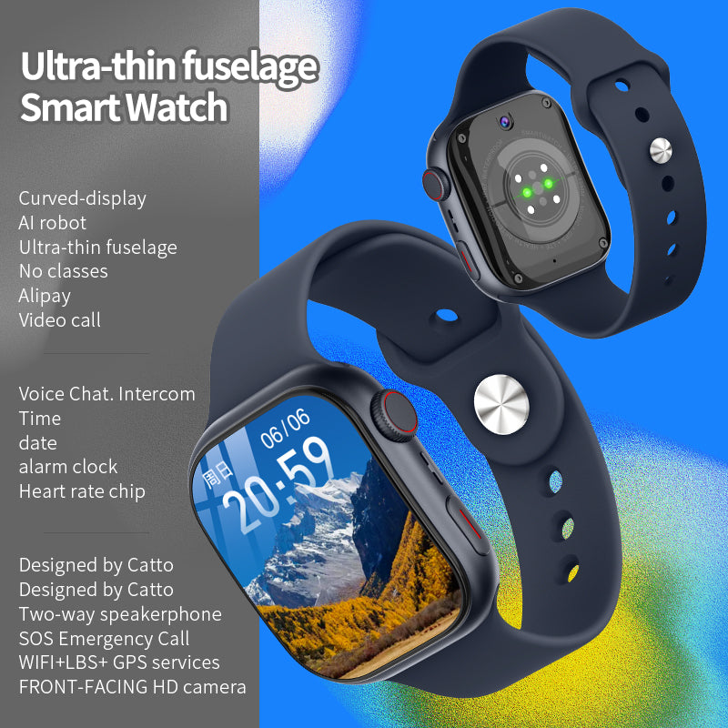 VWAR A9 4G Android Smart Watch Series 9-HD Camera,AMOLED Ultra-thin Curved Screen