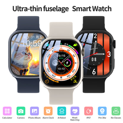 VWAR A9 4G Android Smart Watch Series 9-HD Camera,AMOLED Ultra-thin Curved Screen