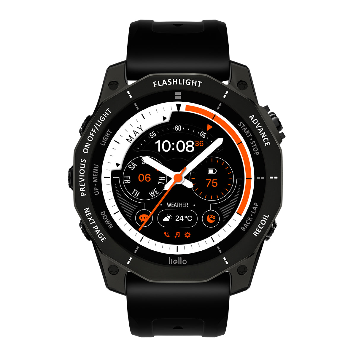 VWAR GT Pro Smart Watch 51mm Built-in Dual GPS, Flashlight, NFC, 3ATM Waterproof Men's Sports Fitness Tracker