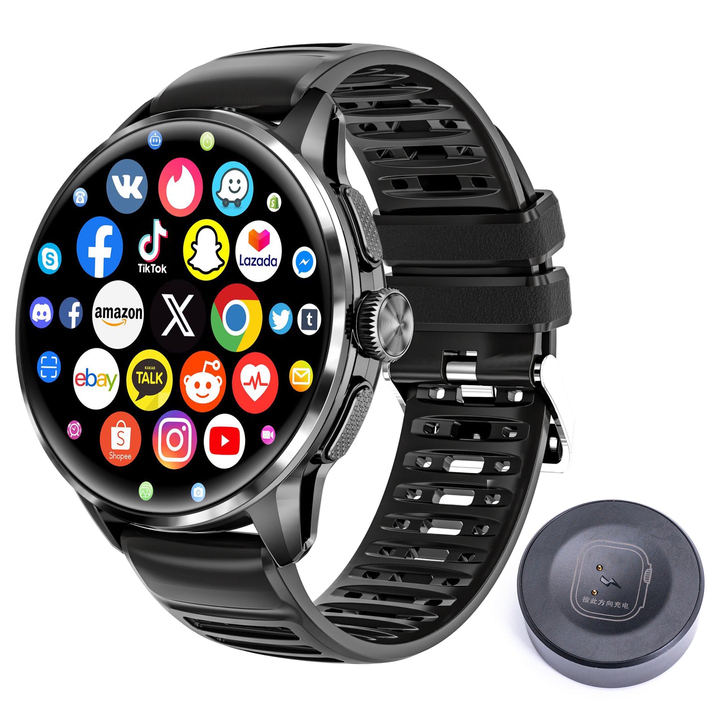 VWAR CORE4 Pro Android Smart Watch 4G/5G LTE- with IR Remote, Rotating Camera, WIFI GPS Compass