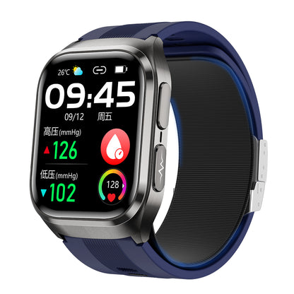 VWAR D2 Pro Medical Grade Smart Watch Air Pump Air Bag Blood Pressure Monitor ECG Non-invasive Blood Sugar Heart Rate Uric Acid Elder Watch for Huawei IOS Phone