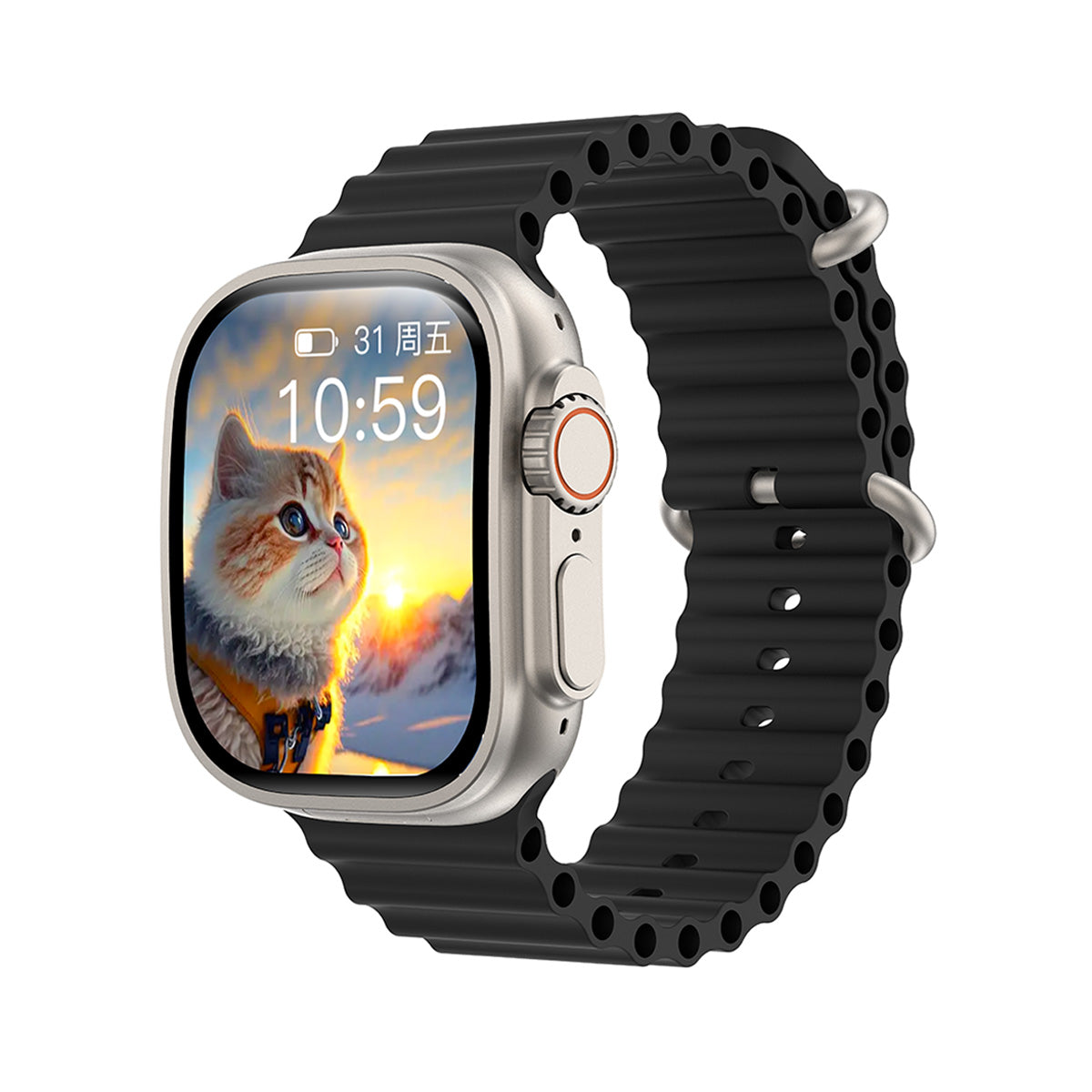 VWAR JC02 Ultra Smart Watch AMOLED Curved Screen Android System 2GB+16GB 4G WIFI GPS Camera