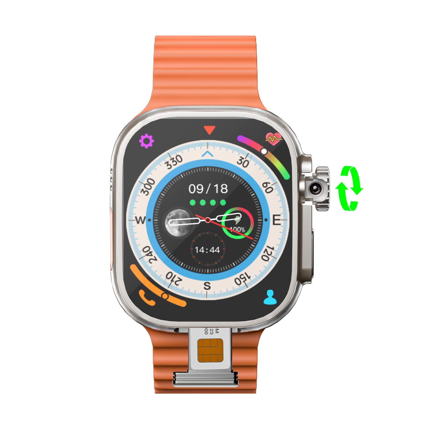 VWAR DW99 Ultra 4G Android Smart Watch 1:1 49mm AMOLED Screen with Camera, Sim Card, WIFI, GPS