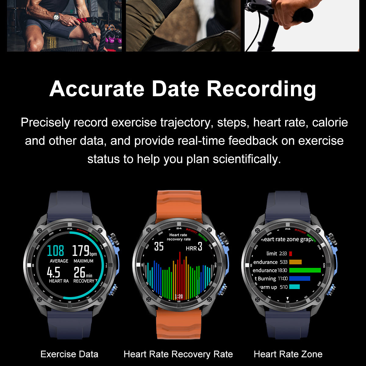 VWAR TANK T5 Tactical Smart Watch Built-in GPS Offline Map, 4GB Memory, 3 ATM Waterproof Men Military Watches