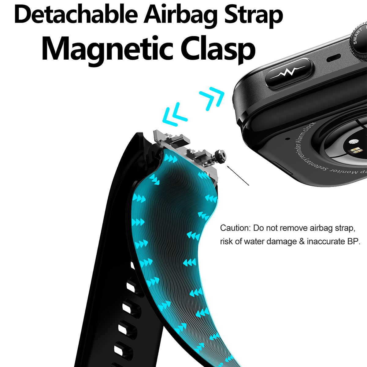 VWAR D2 Ultra Medical Grade Smart Watch Air Pump Air Bag Blood Pressure Monitor ECG PPG Non-invasive Blood Sugar Uric Acid Elder Watch for Huawei