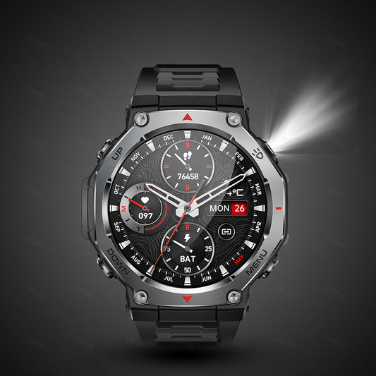 VWAR T-Rex Smart Watch with Flashlight & UV Light 5ATM Waterproof Bluetooth Call
