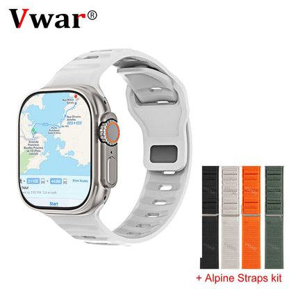 VWAR DT Ultra 2 【2024 Version】Android Smartwatch Dual System, 2GB RAM 16GB ROM AMOLED Screen, GPS, WIFI