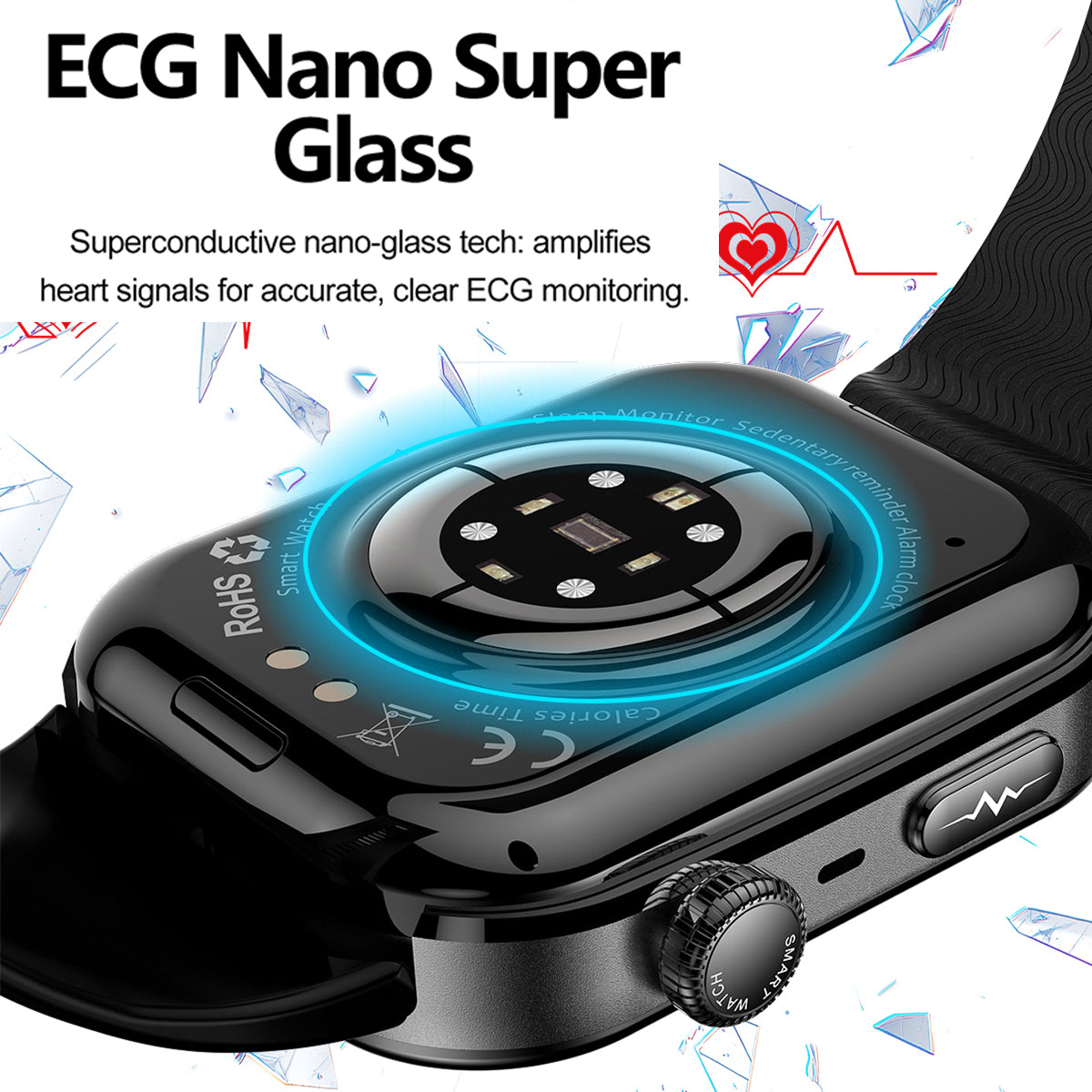 VWAR D2 Ultra Medical Grade Smart Watch Air Pump Air Bag Blood Pressure Monitor ECG PPG Non-invasive Blood Sugar Uric Acid Elder Watch for Huawei