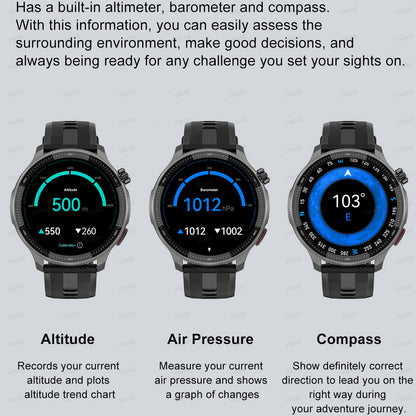 VWAR DT G6 Smart Watch GPS Offline Map, 4GB ROM, 3ATM Waterproof