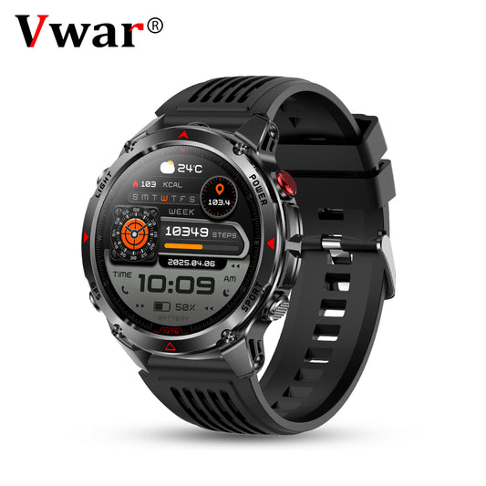 VWAR Tactical GPS Smart Watch-30m Waterproof, LED Flashlight