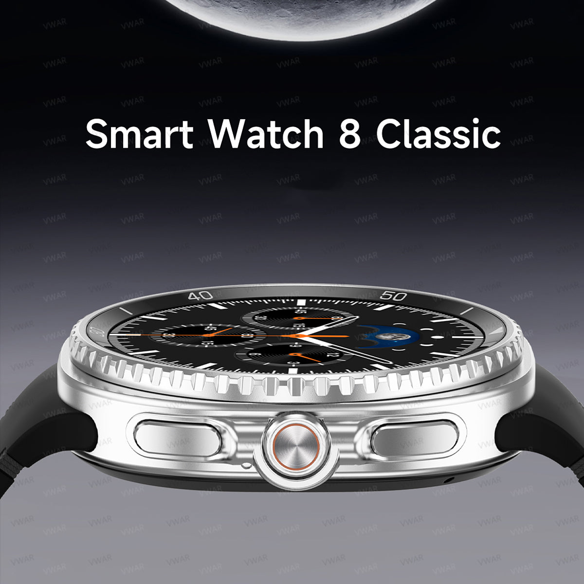 VWAR HD8C Smart Watch 8 Classic 46mm with Rotating Bezel, NFC, 3ATM Waterproof
